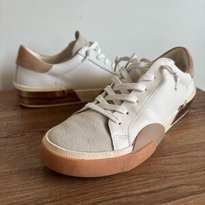 Dolce Vita - Women’s White Tan Leather Zina Sneaker size 7.5